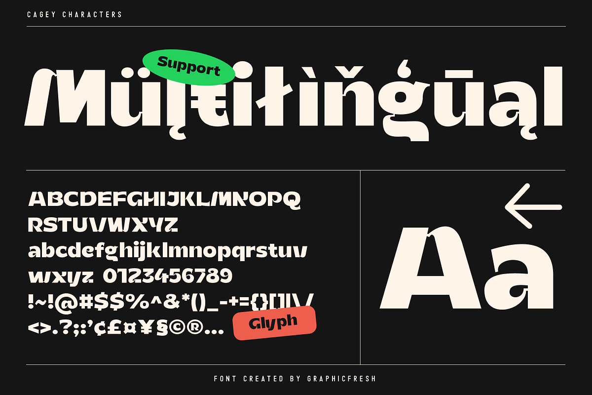 Cagey - The Bold Retro Font, a Sans Serif Font by Graphicfresh (Photo 10 of 10)