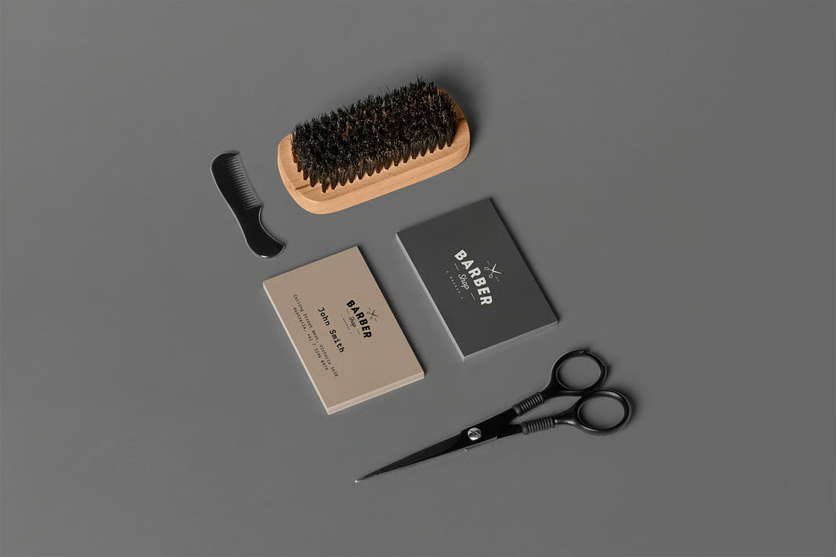 Barber Shop Branding Mock-up, a Product Mockup by zippypixelstudio (Photo 10 of 11)