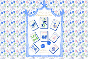 Mahjong Set Chinoiserie Blue, a Graphic by LABFcreations (Thumbnail 1 of 4)
