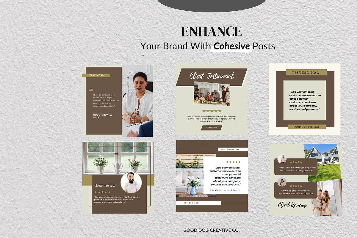 Instagram Reviews Templates, a Social Media Template by gooddogcreativeco (Photo 4 of 9)