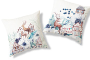 Deer Town. Christmas floral card set, an Animal Illustration by Eisfrei (Thumbnail 3 of 7)