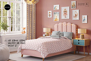 Kids Bedroom Wallpaper, Bedding v2, a Household Mockup by Mocart (Thumbnail 1 of 10)