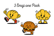 3 Emoji One Pack Cute Cartoon Charac, an Object Illustration by Star Graphic Design (Thumbnail 1 of 4)