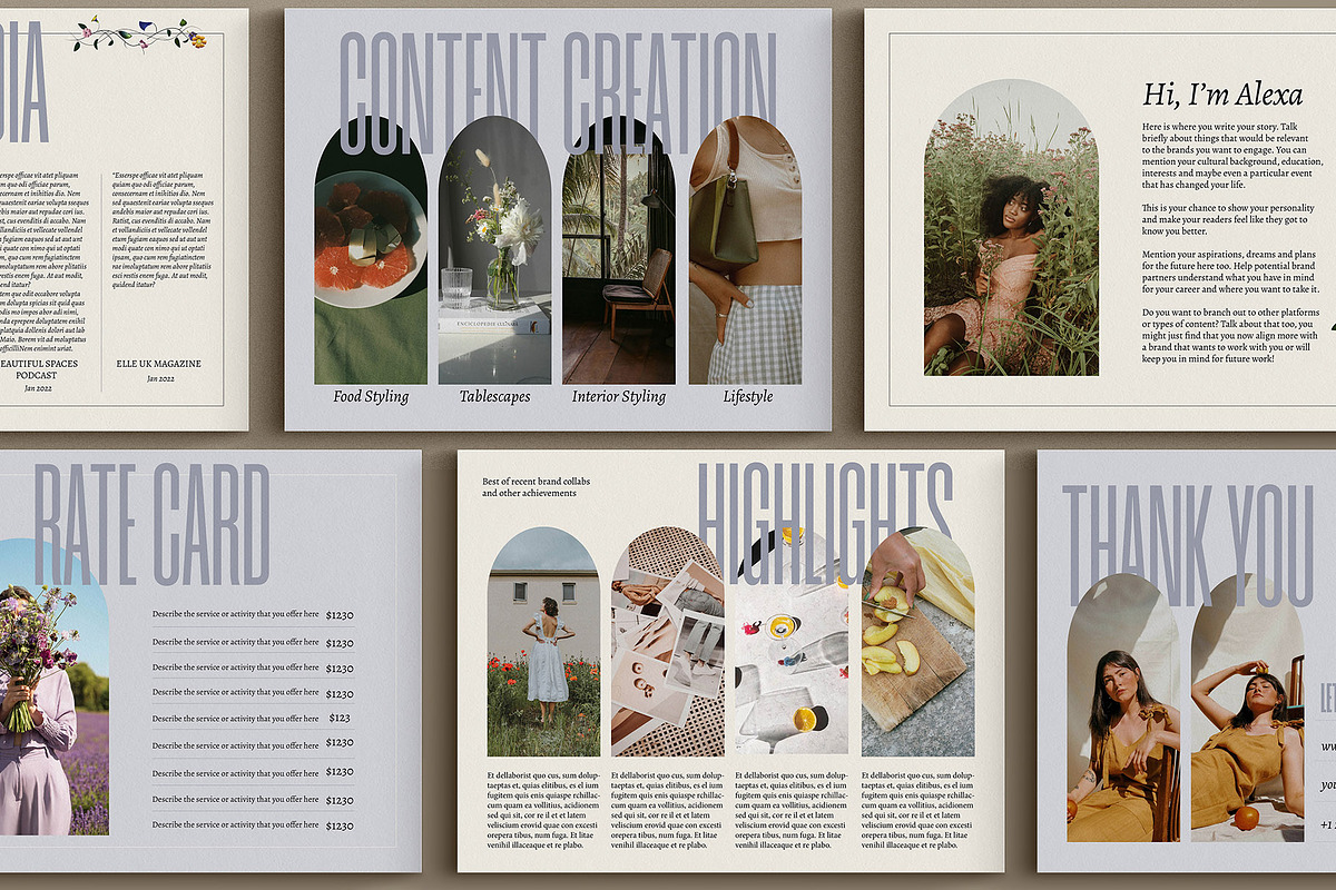 FLOREO Content Creator Media Kit, a Marketing Template by Slate Studio (Photo 3 of 4)
