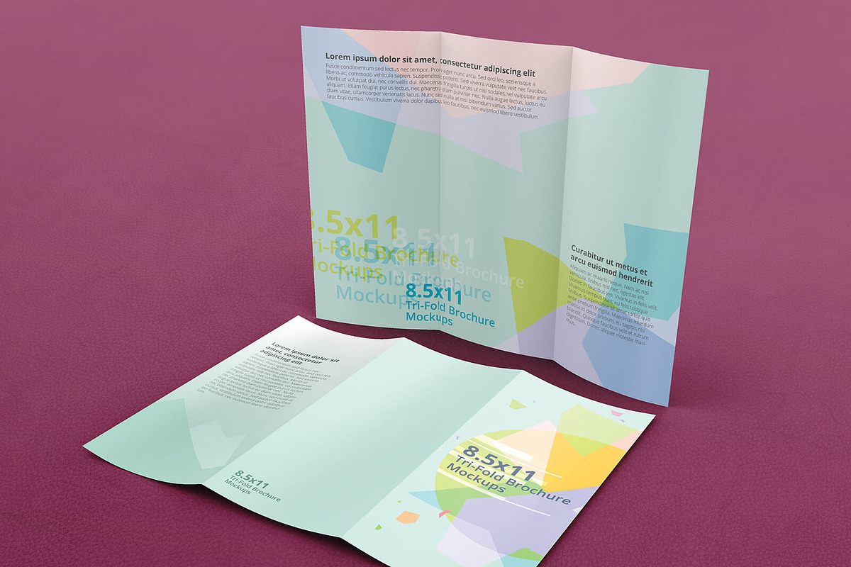 Trifold Brochure Mockups 8.5x11, a Mockup by Vectogravic Design