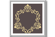 Floral Abstract Round Vector Frame, a Pattern Graphic by FineArtStudio (Thumbnail 3 of 3)