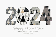14 seamless minimalism Christmas, a Pattern Graphic by ARTOZEN DIGITAL (Thumbnail 13 of 14)