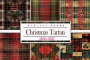 Christmas Tartan Pattern, a Pattern Graphic by Printable Treasure (Thumbnail 1 of 7)