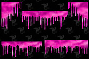 Hot Pink Glitter Drips Overlays, an Illustration by Digital Curio (Thumbnail 3 of 3)