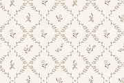Sweet Pea Lattice Floral - Neutral, a Pattern Graphic by Mieken Petra Designs (Thumbnail 2 of 2)