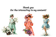 Romantic Vintage Girls Clipart, a Person Illustration by InkyQueenArt (Thumbnail 5 of 5)