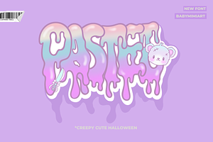 Pastel Goth Halloween Font