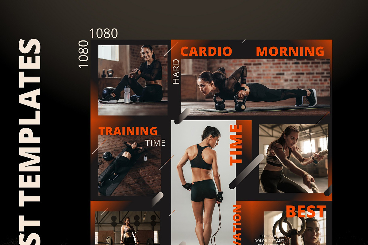 Fitness instagram puzzle template, a Social Media Template by Handy Template (Photo 2 of 8)