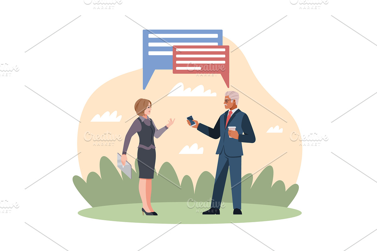 Oral communication. Conversation of, a Person Illustration by YummyBuum