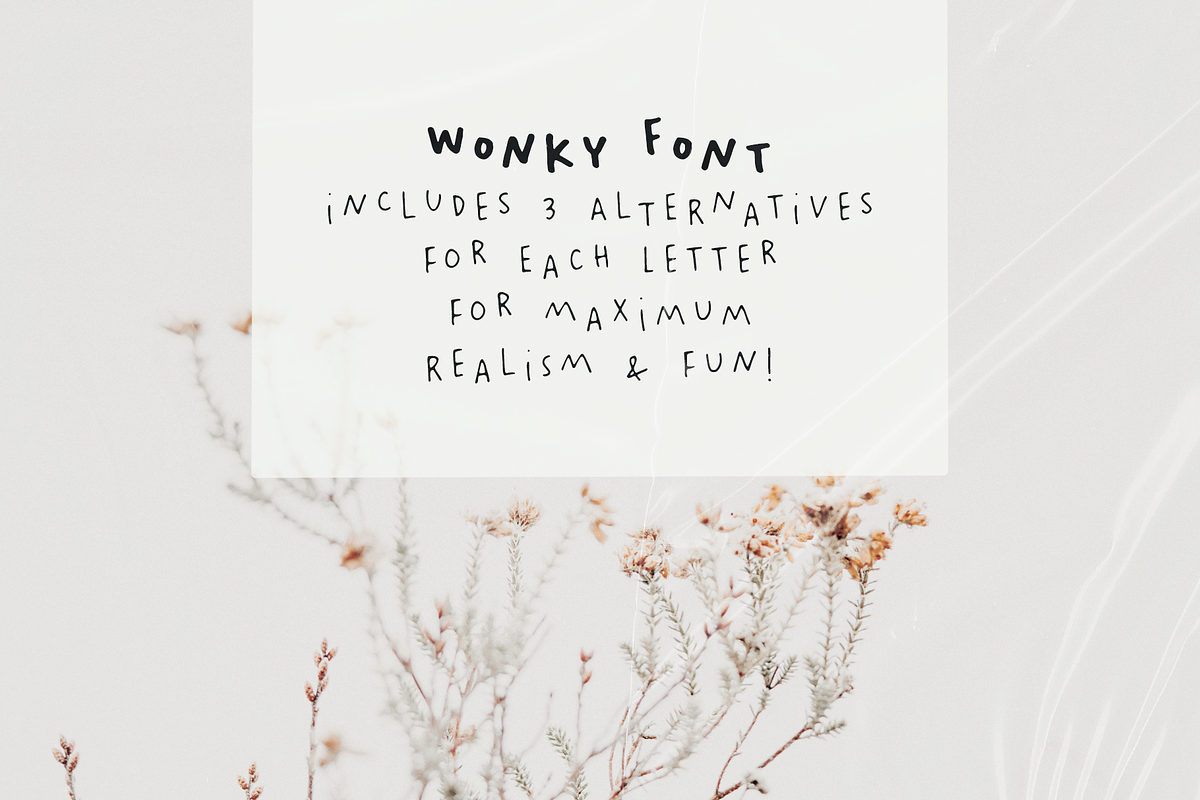 Wonky SVG Font And Extras, a Handwritten Font by Ana's Fonts (Photo 9 of 13)