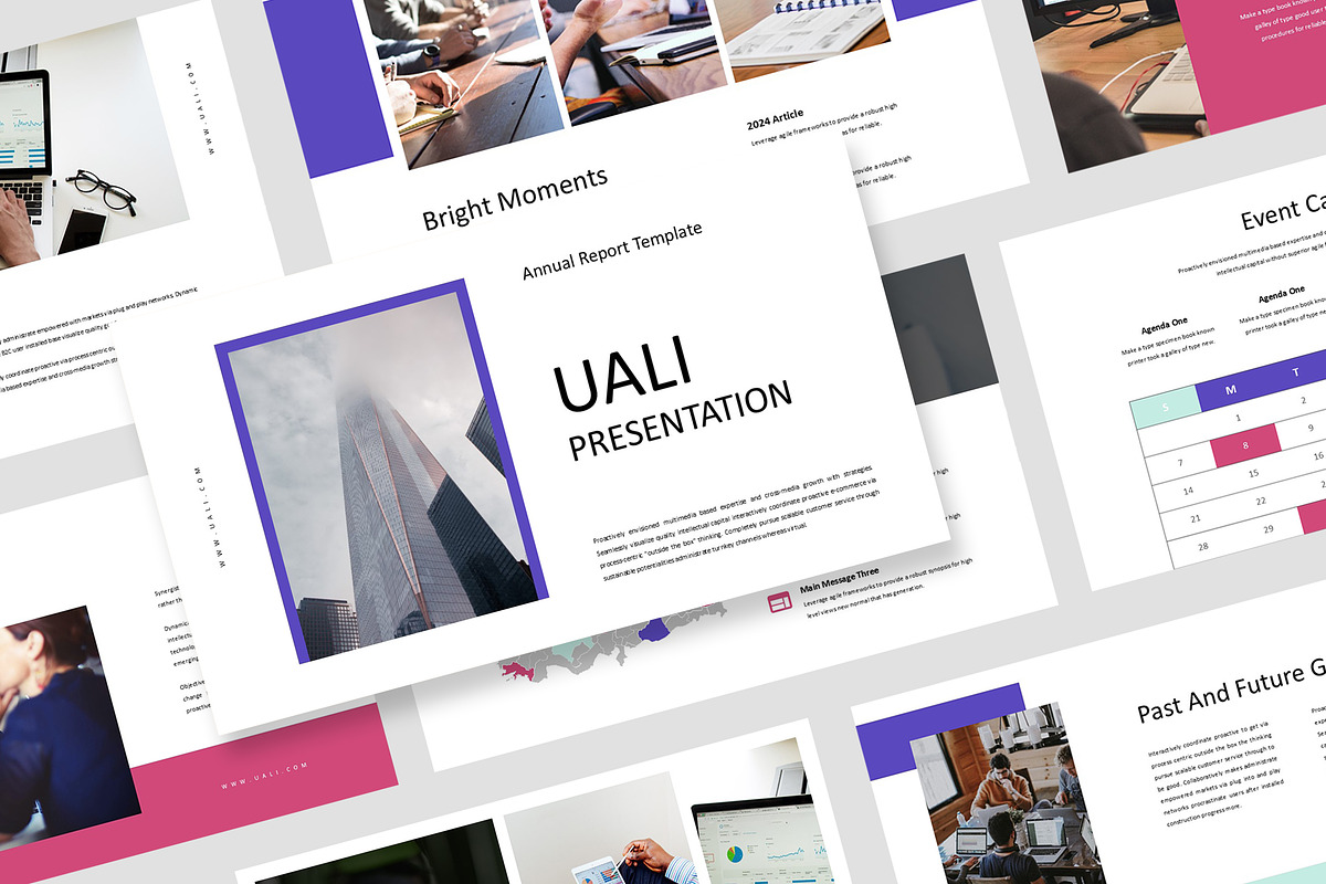 Uali : Annual Report Powerpoint, a Presentation Template by Punkl Camp (Photo 1 of 16)