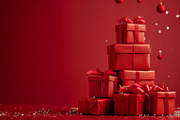 86 Gift boxes with ribbons and bows, a Holiday Photo by Handmadefont (Thumbnail 13 of 90)