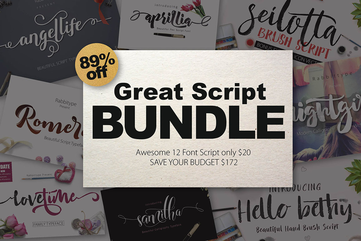 FONT BUNDLE (Great Bundle) -89% OFF