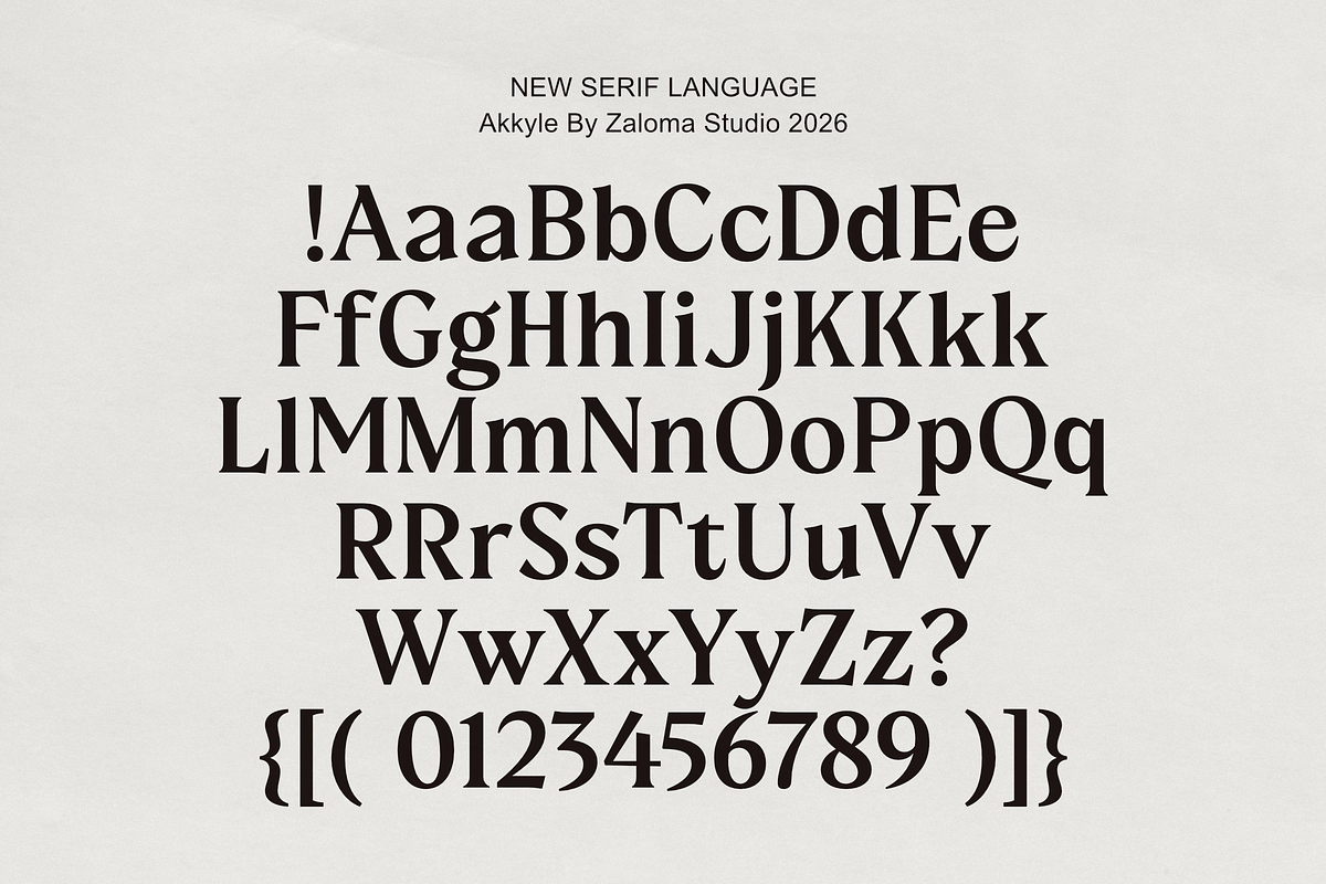 Akkyle – Modern High Contrast Serif, a Serif Font by Zaloma Studio (Photo 5 of 11)