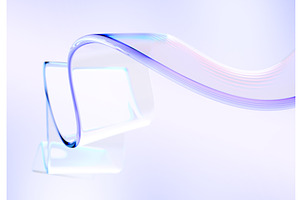 3d abstract liquid glass transparent, a Texture Illustration by Marozhkastudio