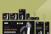 Business Startup Banner Set Template, a Social Media Template by MightyDesign (Thumbnail 2 of 6)