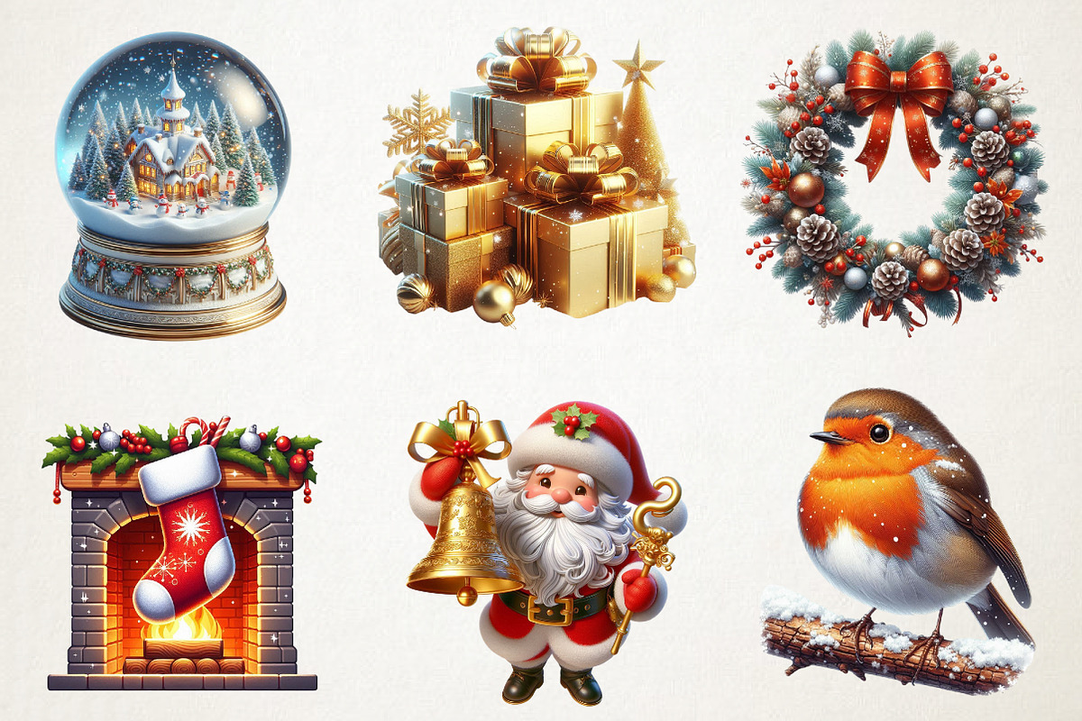 Festive Winter Holiday Clipart, a Seasonal Illustration by RobertsArt (Photo 4 of 7)