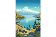 Landscape posters in retro style, an Object Illustration by Bubert Art (Thumbnail 6 of 9)