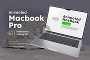 Animated Macbook Pro Mockup, a Mac Mockup by Modern Studio (Thumbnail 1 of 8)
