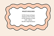 Irregular Organic Shapes & Frames, an Object Illustration by MarisoArt (Thumbnail 2 of 8)