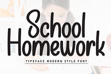 School Homework | Script Font