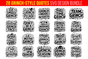 Grinch-Style Quotes SVG Design, an Object Graphic by himelgfx