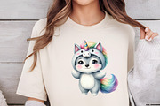 Adorable Unicorn Animals Clipart, an Illustration by DreamCafeArt (Thumbnail 6 of 6)