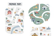 Kids Map Creator Farm & Village, an Object Graphic by MaNechaeva (Thumbnail 13 of 17)