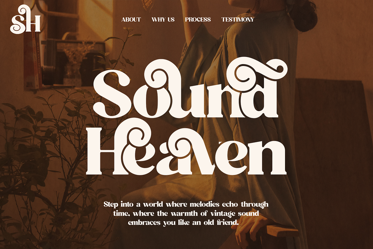 Hefton - ligature display typeface preview 7