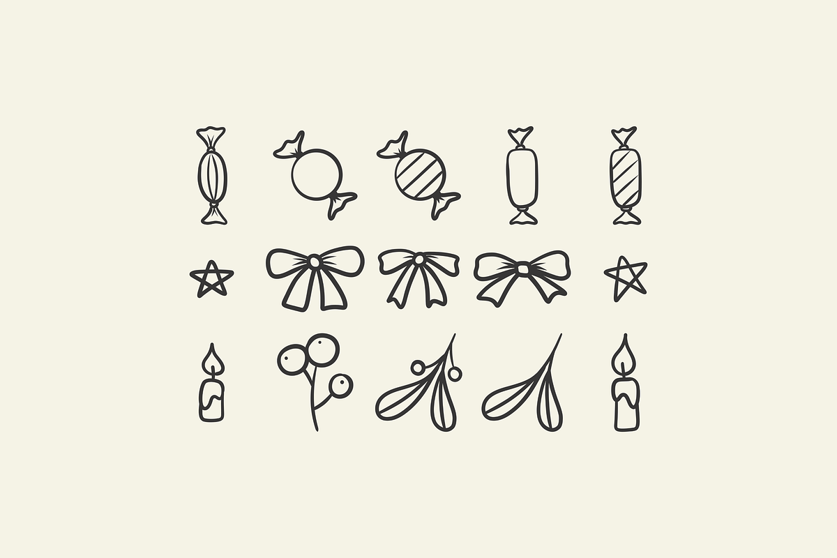 Hand Drawn Christmas Illustrations, an Illustration by HonestiesPrintS (Photo 6 of 7)