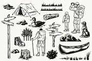 Retro Camping illustrations, an Animal Illustration by DGIM studio (Thumbnail 7 of 12)