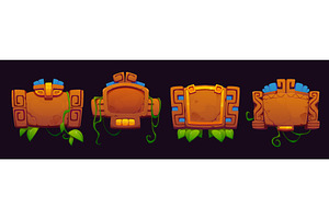 Aztec Inca Maya mexican game frame, a Decorative Illustration by Vector Tradition