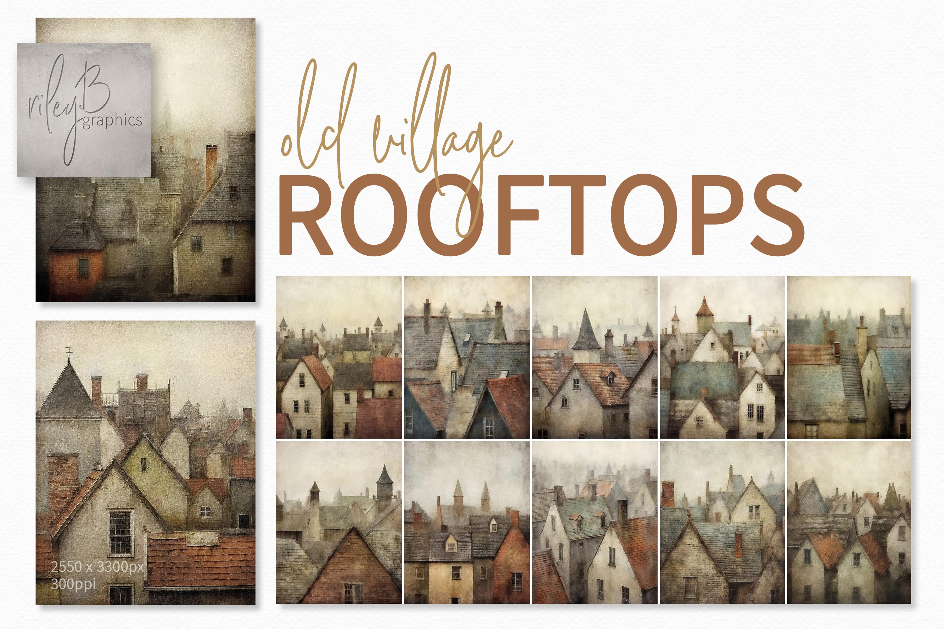 Old Village Rooftops