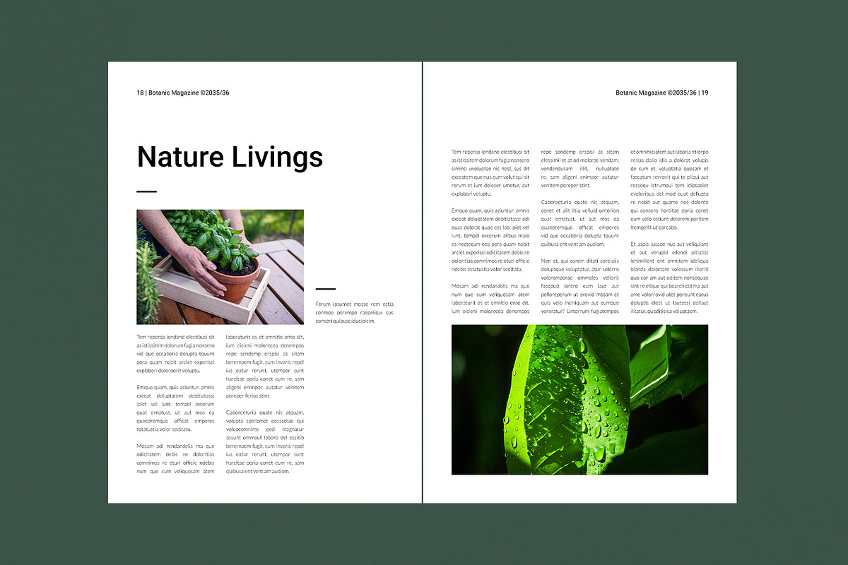 Botanic Green Nature Magazine, a Magazine Template by DesignCrest (Photo 9 of 14)