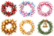 Christmas Wreath Drawing Clipart, an Illustration by Daily.Designs (Thumbnail 5 of 5)