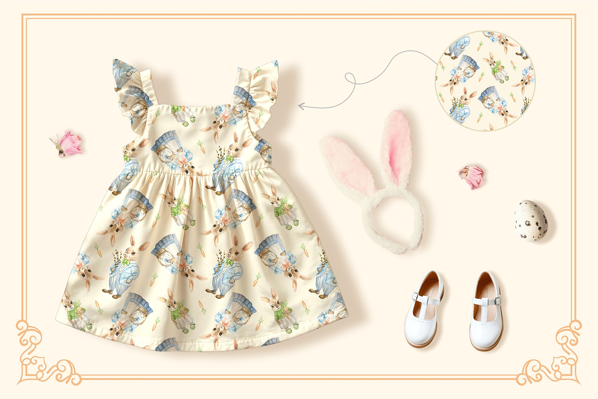 Whimsical Easter. Watercolor clipart, a Decorative Illustration by Farida Bik (Photo 13 of 14)