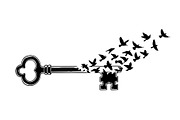 50 Flying Keys Silhouette Vector Bun, an Illustration by Designs_River (Thumbnail 48 of 51)