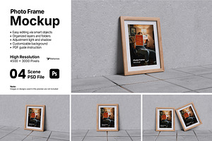 Photo Frame Mockup Bundle Set, an Advertising Mockup by Rielismee