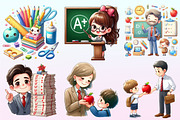 Teacher Life Clipart., a Graphic by CitraGraphics (Thumbnail 3 of 4)