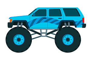 Monster truck. Bright colorful, a Transportation Illustration by Things for designers