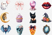 Coquette Sparkly Halloween Clipart, an Illustration by Black Bird Studio (Thumbnail 5 of 6)