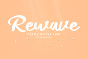Rewave - Pretty Script Font, a Script Font by Fontcastle (Thumbnail 1 of 5)