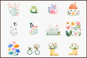 Spring Watercolor Clipart Set, an Illustration by Sublimation Artist (Thumbnail 3 of 6)