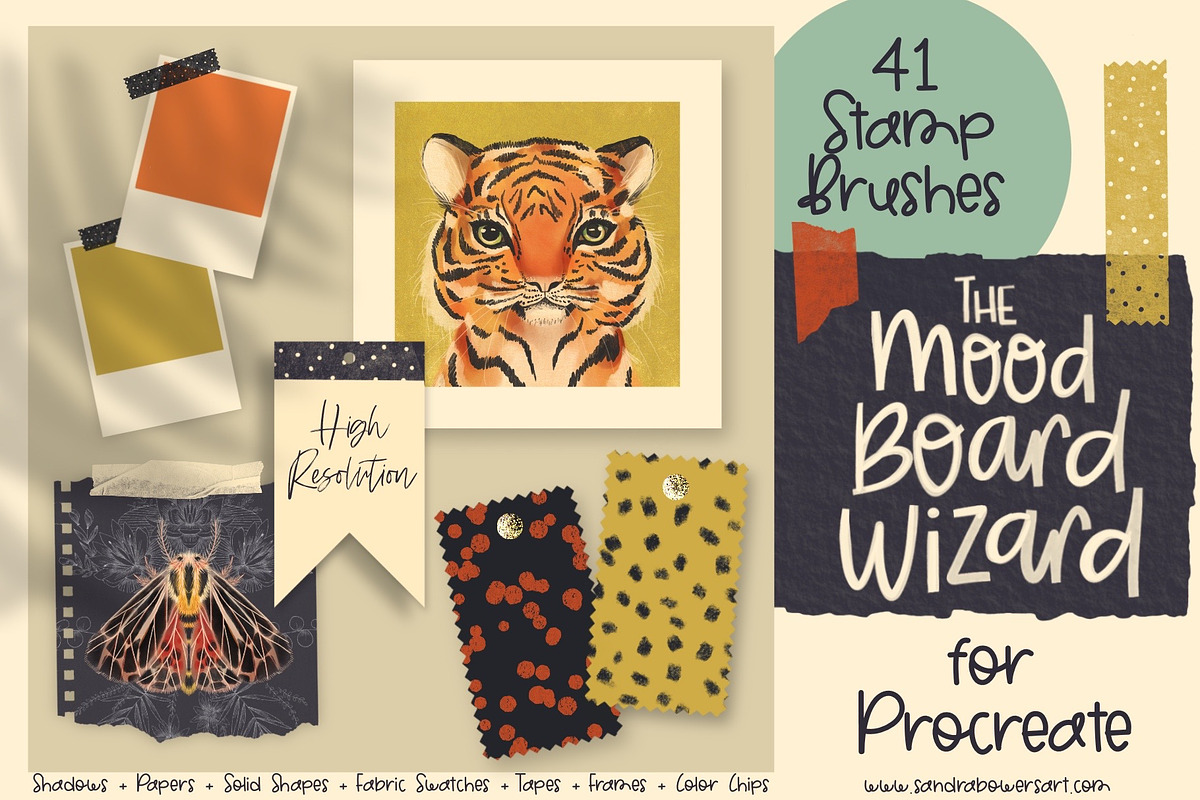 The Mood Board Wizard Brush Set, a Product Mockup by Sandra Mejia (Photo 1 of 12)