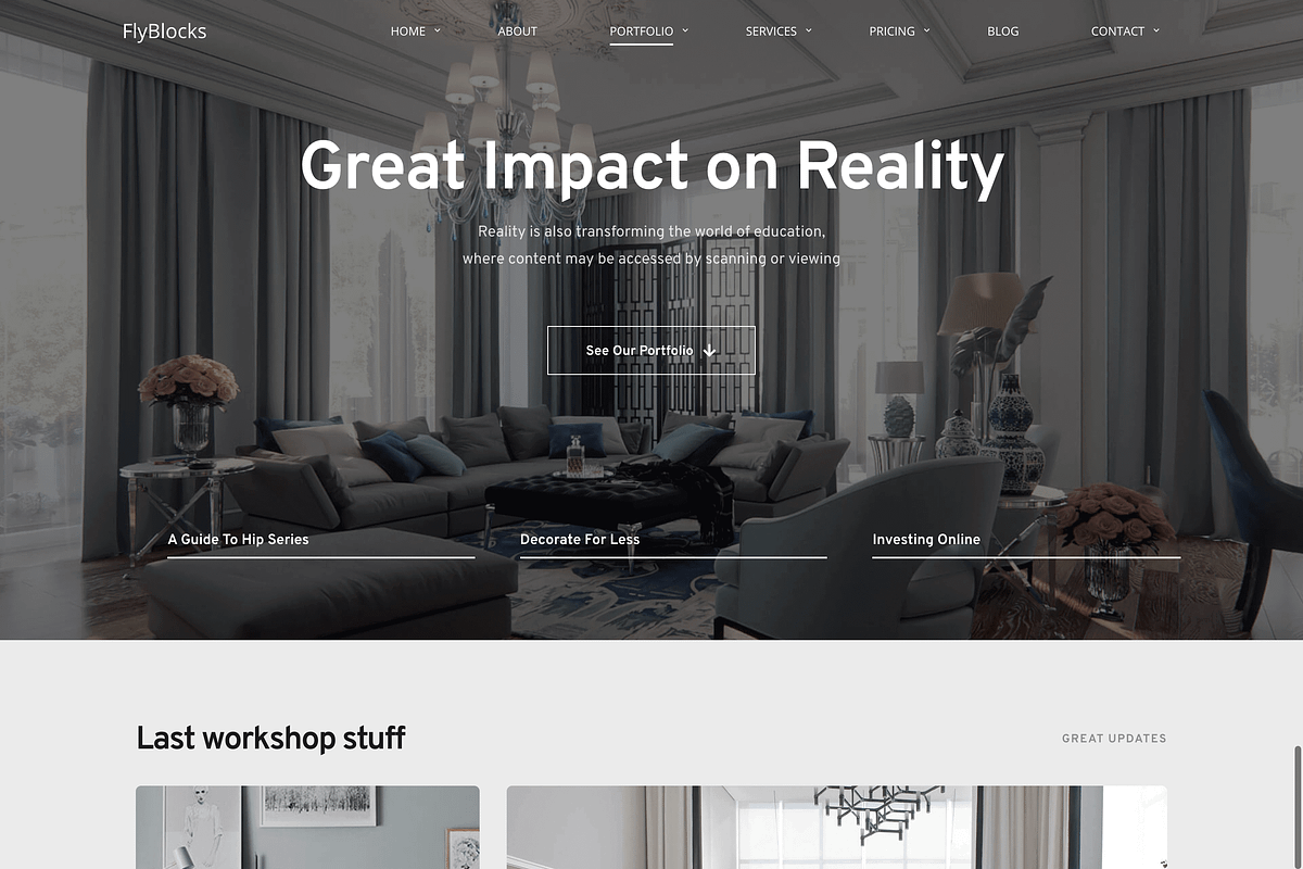 FlyBlocks - Interior Design WP Theme, a WordPress Template by FlyTemplates.com (Photo 2 of 9)